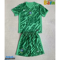 Brasil Keeper Hjemmedraktsett Barn Copa America 2024 Kortermet (+ Korte bukser)